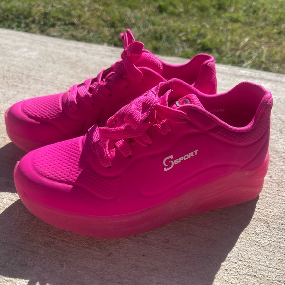 Little Big Girls Pink Skechers Sneakers Sport Tennis Shoes size 13 - Picture 3 of 6